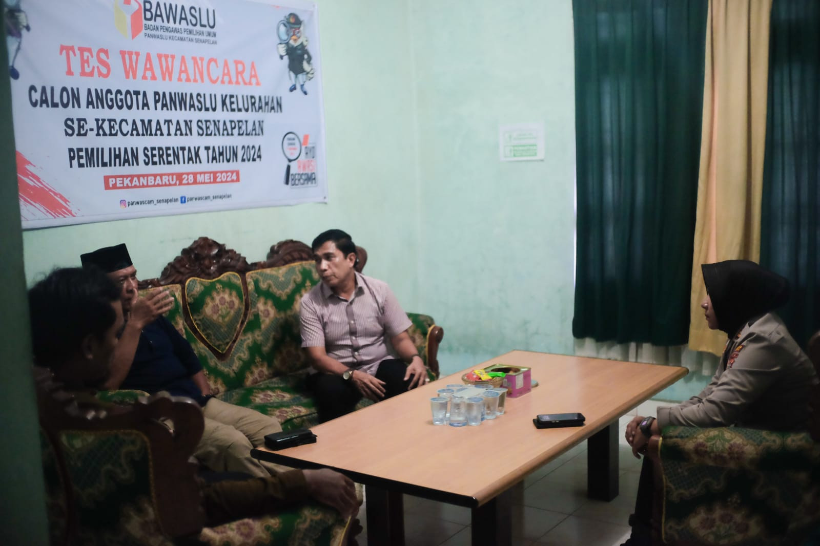 Bahas Cooling System Jelang Pilkada 2024, Polsek Senapelan Gelar Pertemuan dengan Panwascam