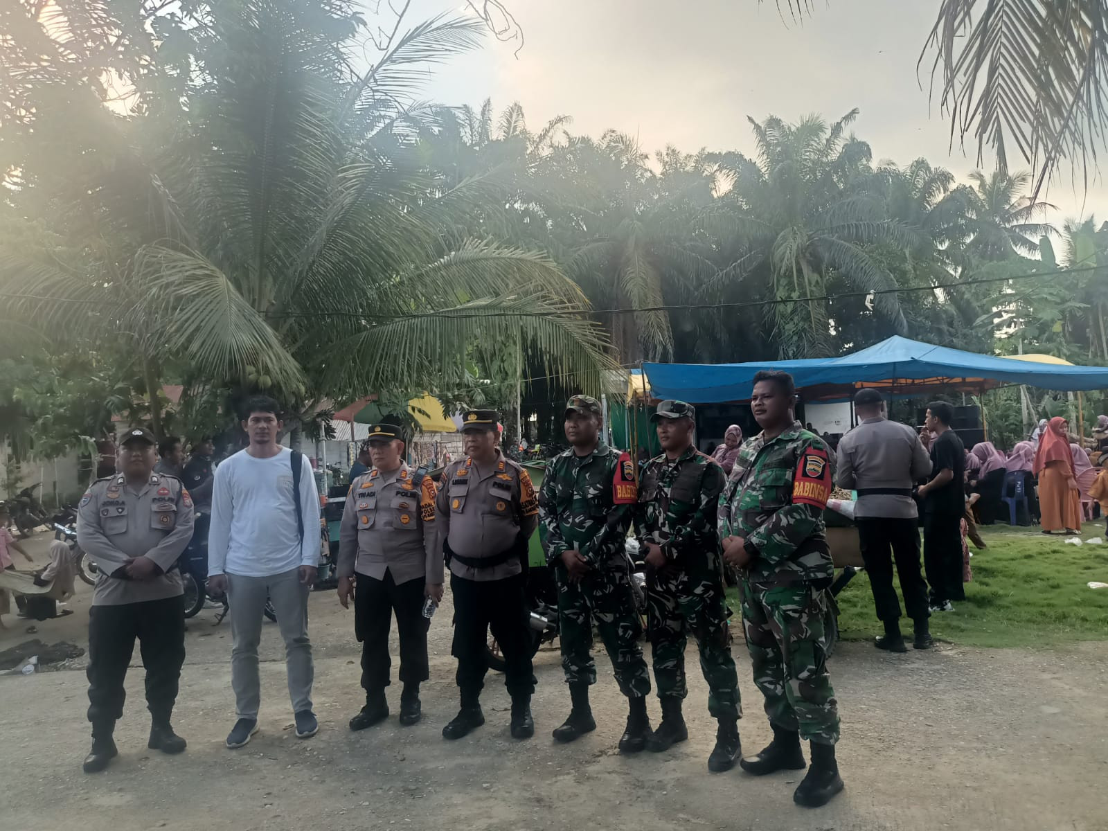 Pastikan Masa Kampanye Aman, Polsek Pujud dan Bersama Koramil Tanjung Medan Gelar Patroli Sinergitas