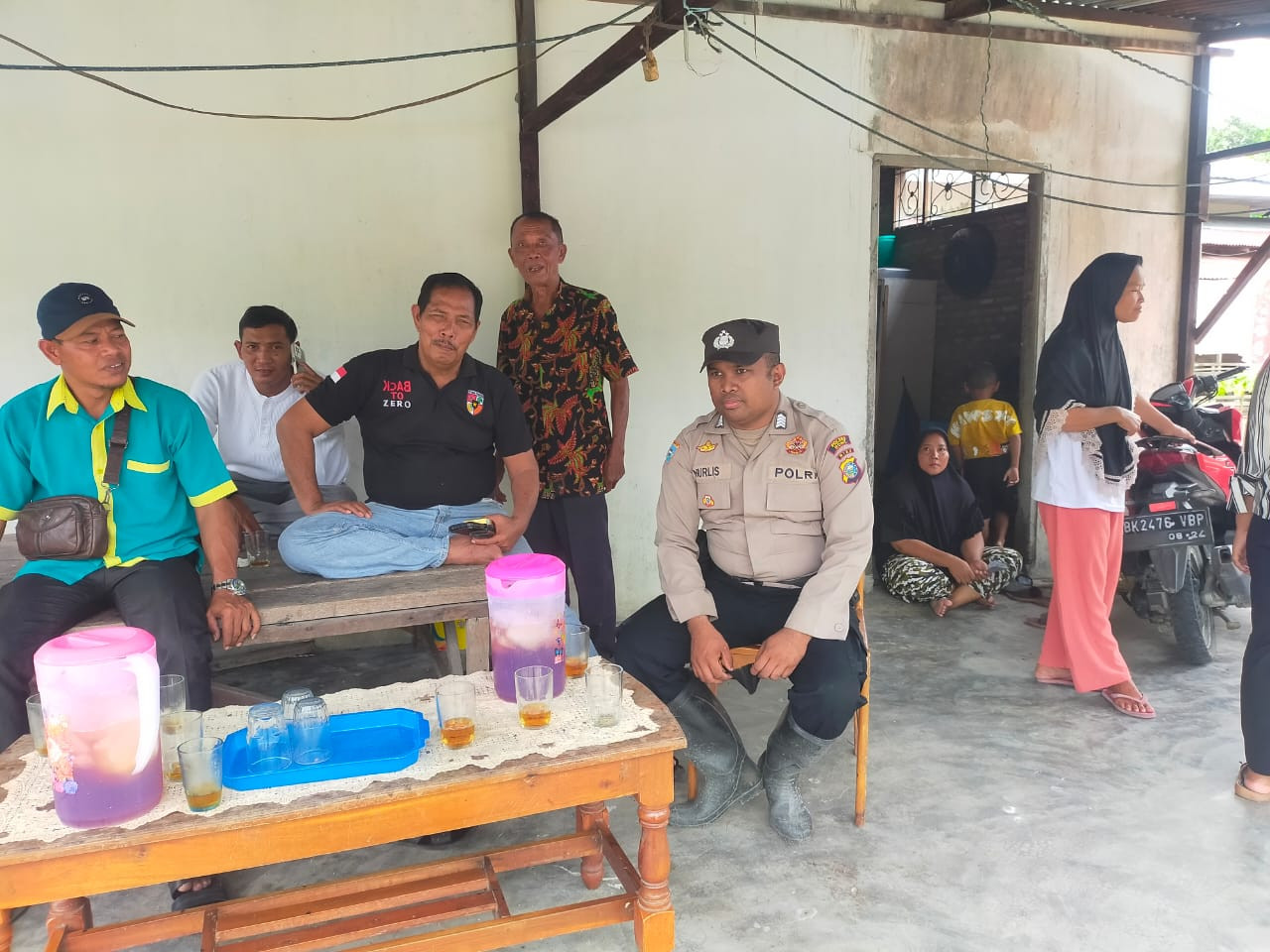 Jaga Kondusifitas Pilkada Damai, Personil Polsek Pujud Cooling System di Sei Meranti