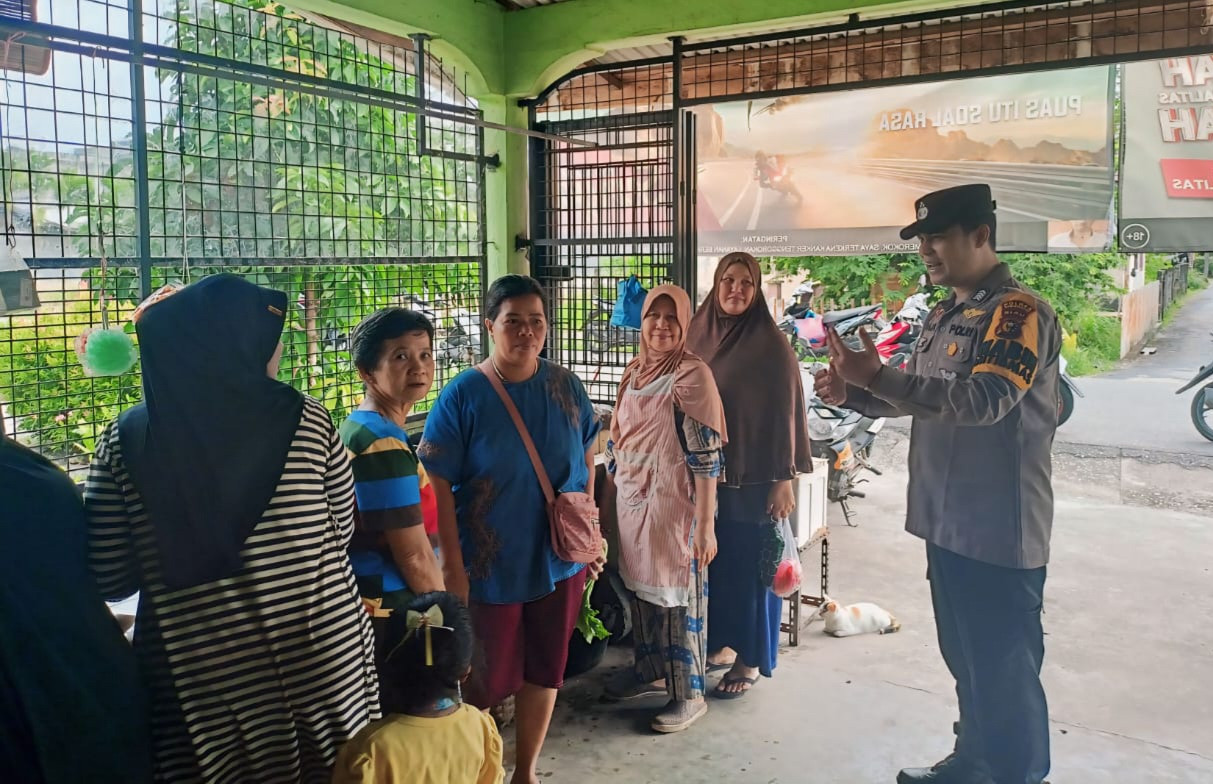 Beri Pesan Pilkada Damai, Polsek Siak Kecil Perkuat Peran Ibu-Ibu Jaga Kerukunan