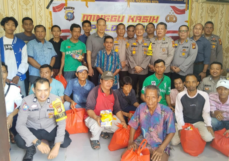 Sosialisasikan Kamtibmas Melalui Kegiatan Minggu Kasih Bersama Polda Riau