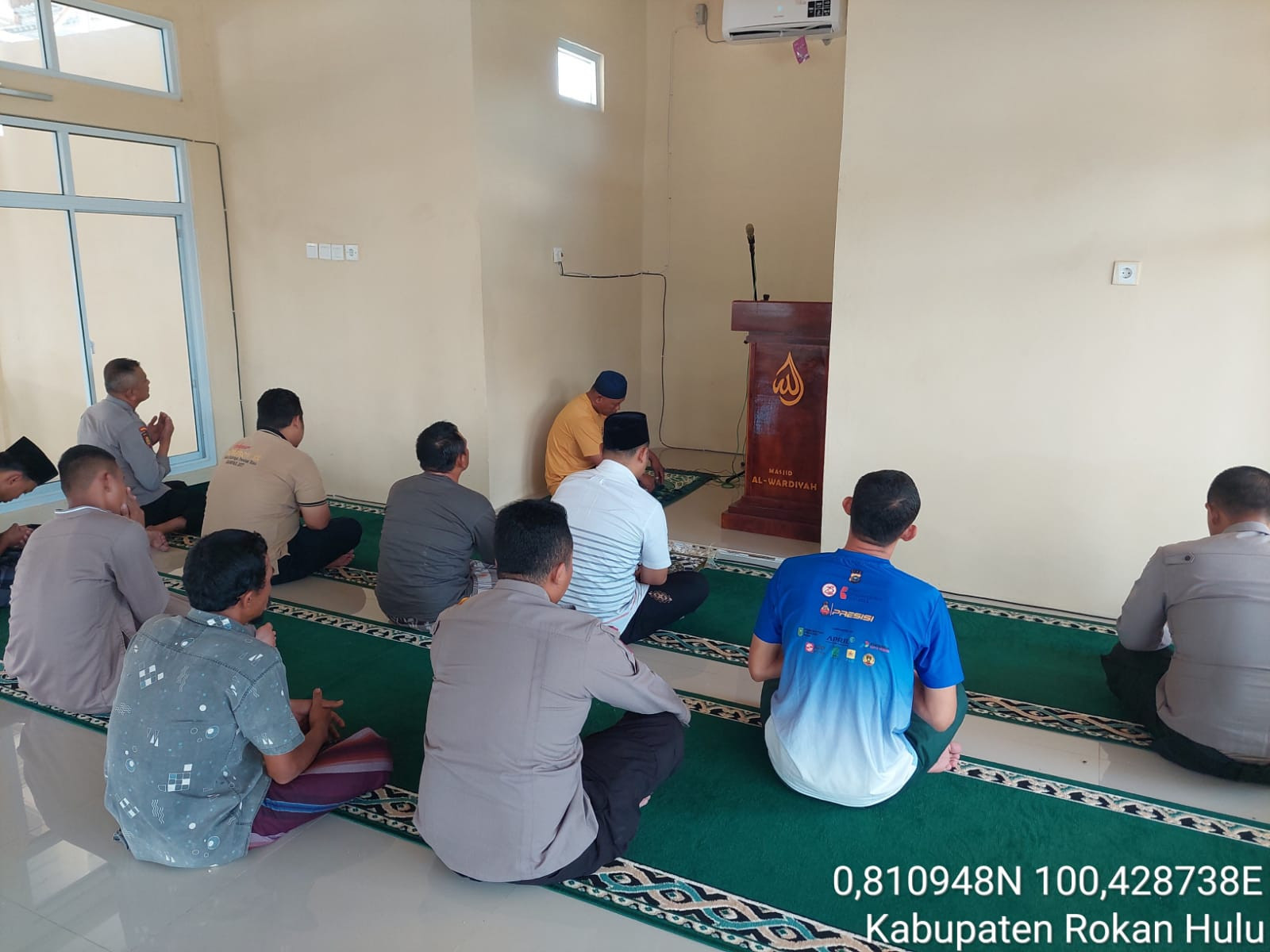 Kapolsek Rambah Gelar Cooling System Bersama Jemaah Mesjid Wujudkan Tahapan Pilkada Damai