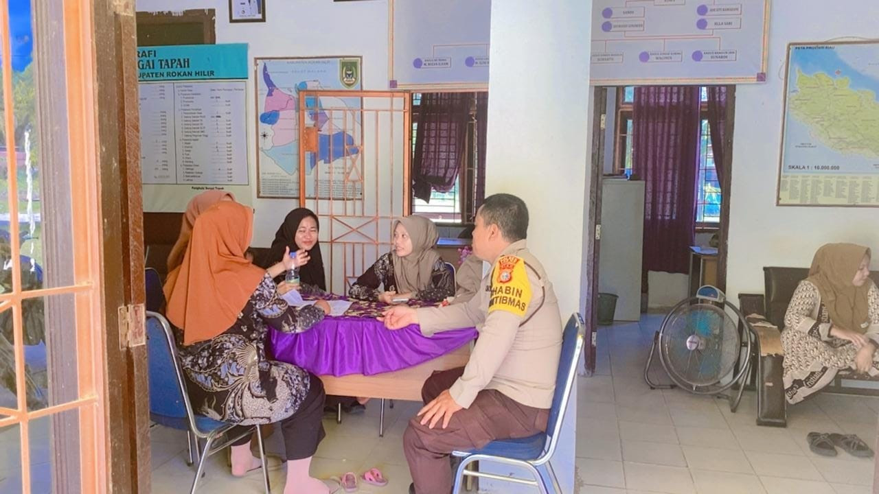 Gandeng Tokoh Masyarakat Sungai Tapah, Polsek Pujud Sosialisasikan Cooling System