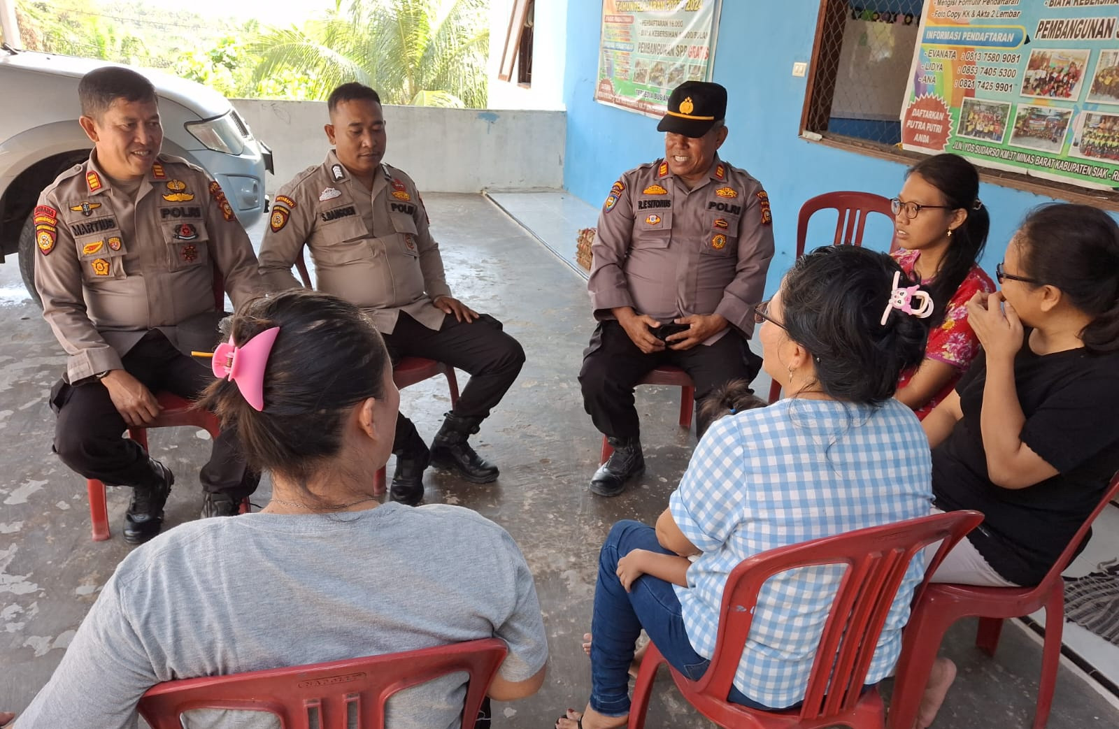 Jelang Pilkada, Polsek Minas Giat Cooling System Bersama Masyarakat dan Pengurus Panti Asuhan