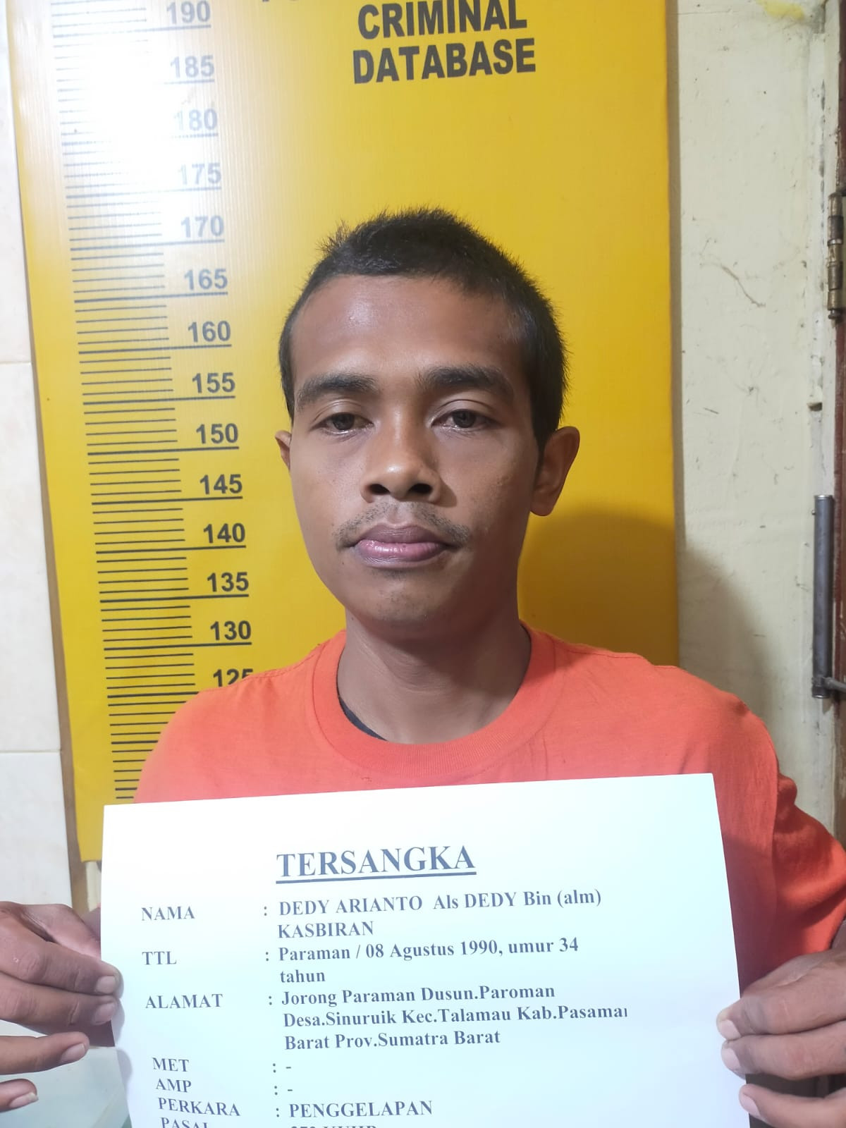 Bawa Kabur Motor Pinjaman, Pria Ini Ditangkap di Pasaman Barat