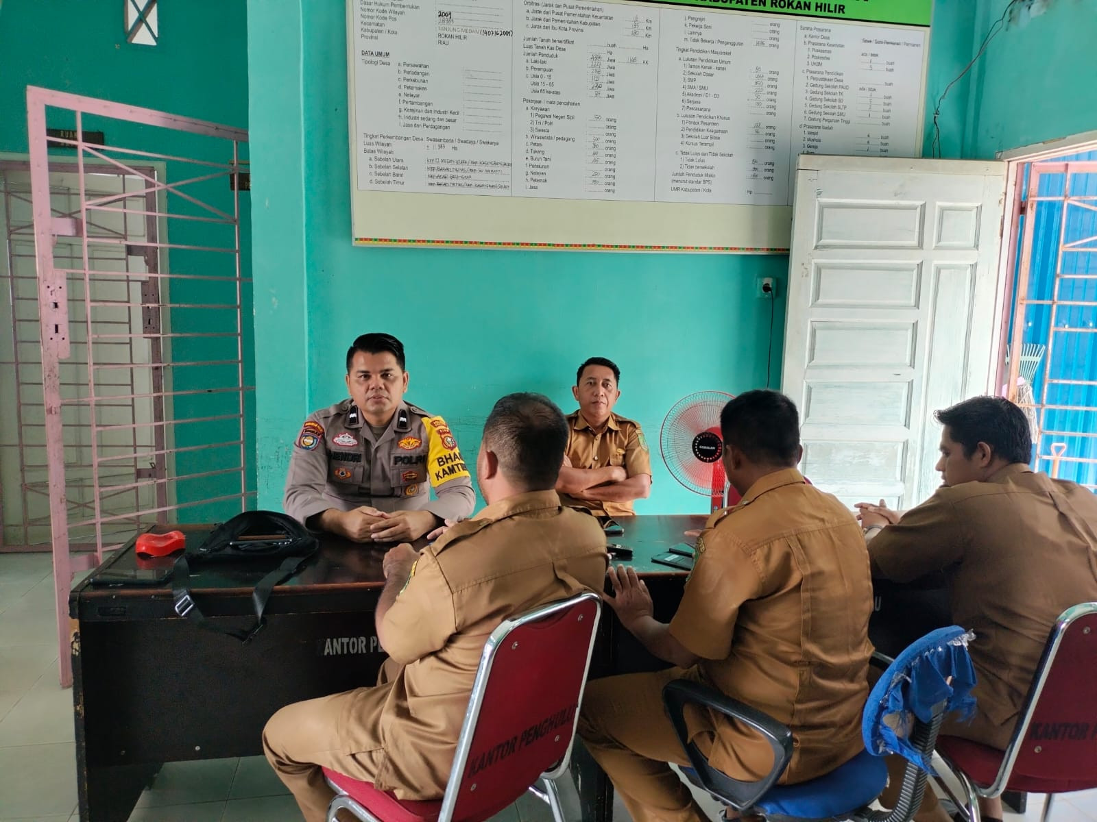 Sosialisasi Cooling System di Tanjung Medan, Polsek Pujud Pesankan Pilkada Damai