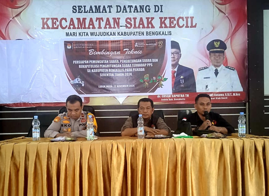 Polsek Siak Kecil Gelar Bimtek untuk Pastikan Pemilu 2024 Aman dan Jujur