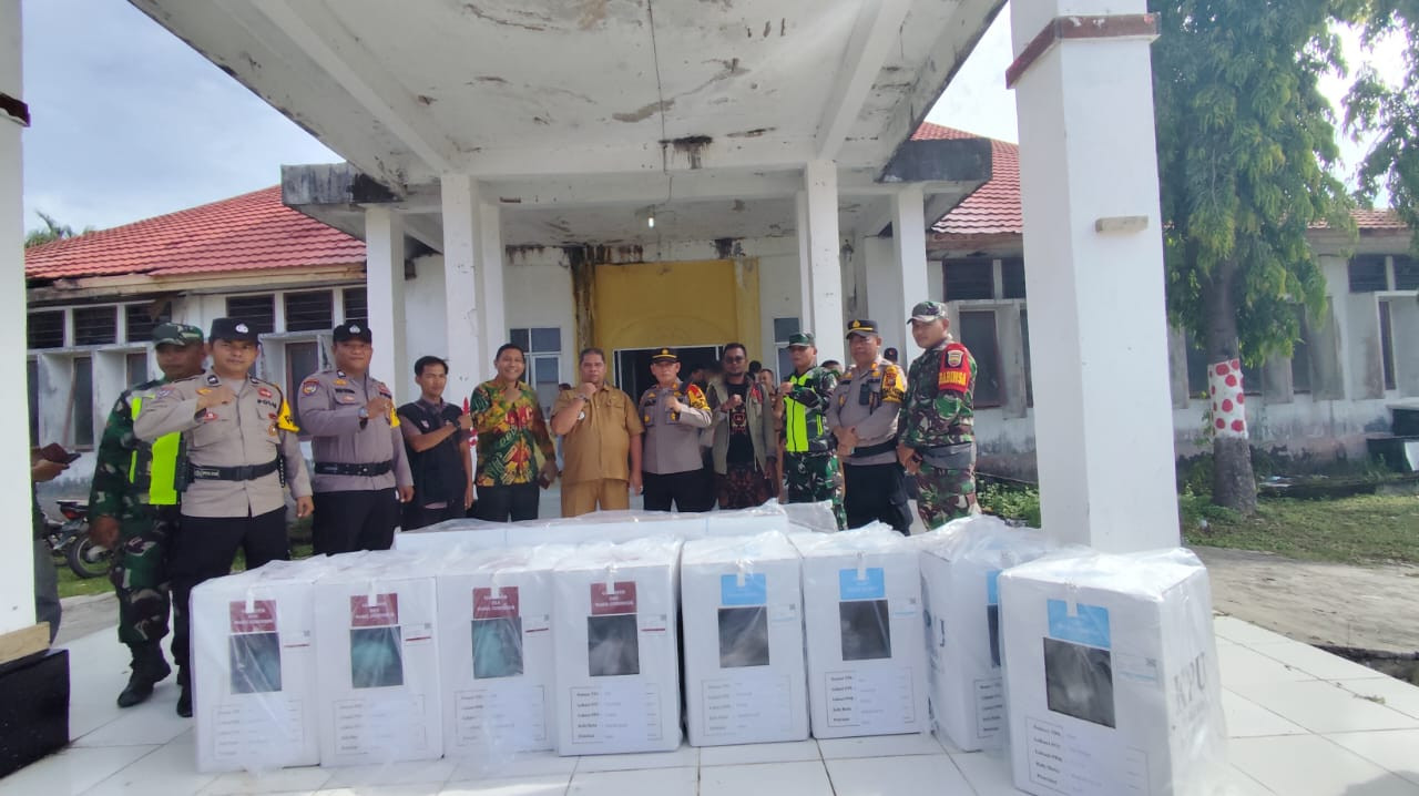 H-1 Pencoblosan, Polsek Pujud Masifkan Pengamanan Gudang Logistik PPS