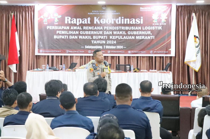 Rakor Persiapan Pendistribusian Logistik Pilkada, Ini Pesan Kapolres Kepulauan Meranti