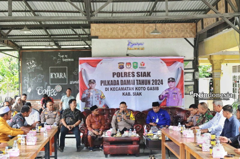 Jumat Curhat Polres Siak Kampanyekan Pemilihan Kepala Daerah Aman, Sejuk dan Damai 