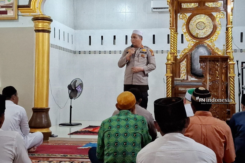 Salat Jumat Keliling Polsek Minas Sambangi Jamaah Masjid Al-Ikhlas Kampung Minas Timur