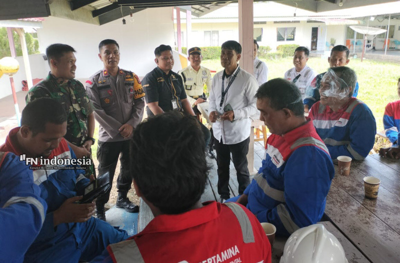 Polsek Bukit Batu Gelar Sosialisasi Pilkada Damai di PT Pertamina RU II Sei Pakning