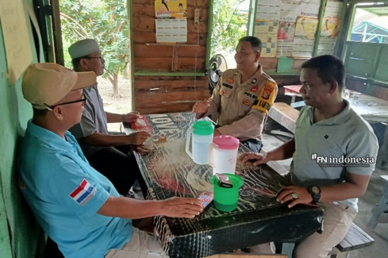 Sambang Dengan Tokoh Masyarakat Polsek Pinggir Sosialisasikan Pilkada Sejuk dan kondusif