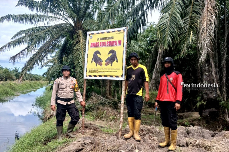 Bhabinkamtibmas Polsek Batu Hampar Giat Himbauan dan Patroli Antisipasi Bahaya Buaya