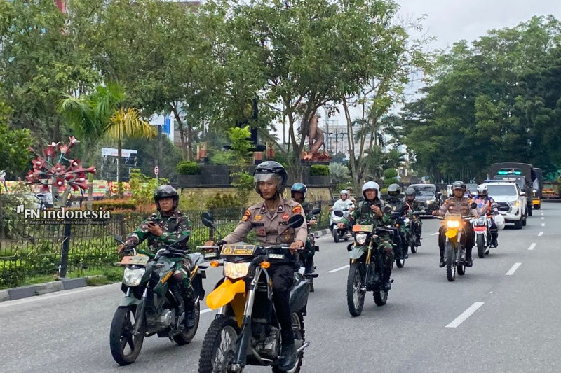 Patroli Skala Besar Polresta Pekanbaru, Pastikan Kondisi Aman dan Kondusif Pasca Pelantikan