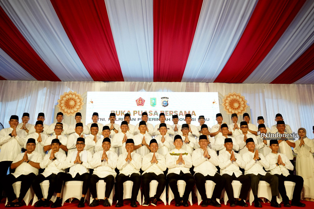 Momen Ramadan TNI, Polri, dan Pemprov Riau Gelar Buka Puasa Bersama di Mapolda Riau