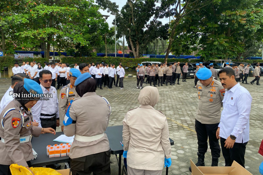 Personil Ditresnarkoba dan Yanma Polda Riau di Tes Urine Dadakan, Hasilnya Negatif