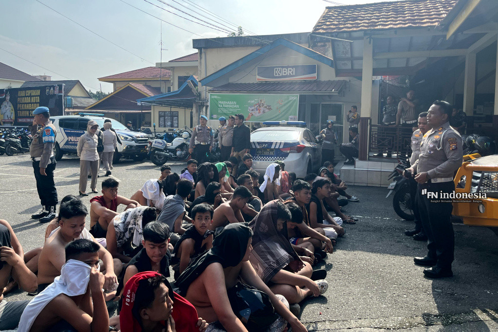Satlantas Polresta Pekanbaru Razia Balap Liar, 28 Sepeda Motor Diamankan