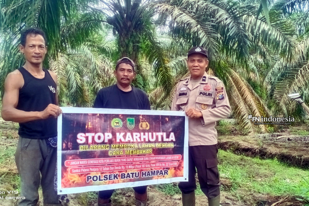 Polsek Batu Hampar Gelar Sosialisasi Pencegahan dan Penanganan Karhutla di Desa Sungai Sialang
