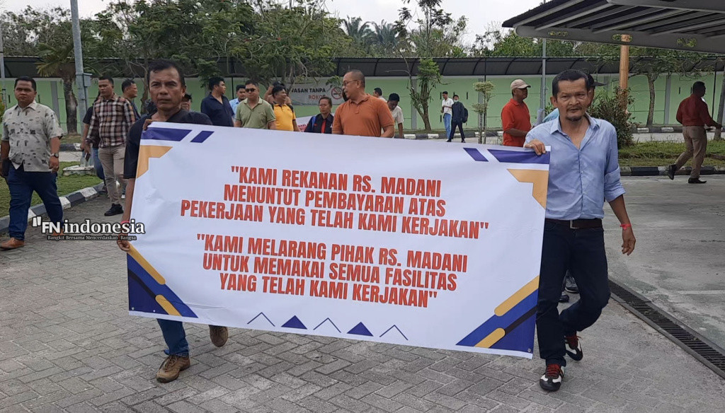 Kontraktor Segel Rumah Sakit Madani Pekanbaru, Tuntut Pelunasan Utang Rp54 Miliar Sejak 2022