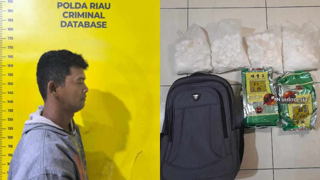 Bawa Sabu dan Heroin dalam Tas di Tong Sampah, Kurir Narkoba Diringkus Ditresnarkoba Polda Riau
