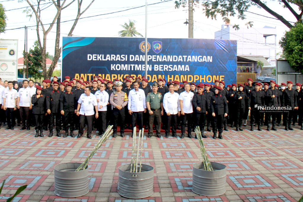 Lapas Kelas IIA Pekanbaru Komitmen Zero HALINAR dalam Deklarasi Bersama UPT Pemasyarakatan se-Pekanbaru