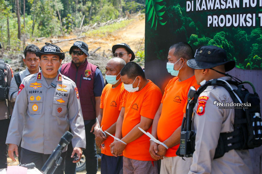 Puluhan Hektare Hutan Lindung Dirambah, Empat Orang Ditangkap Polda Riau Termasuk Ninik Mamak