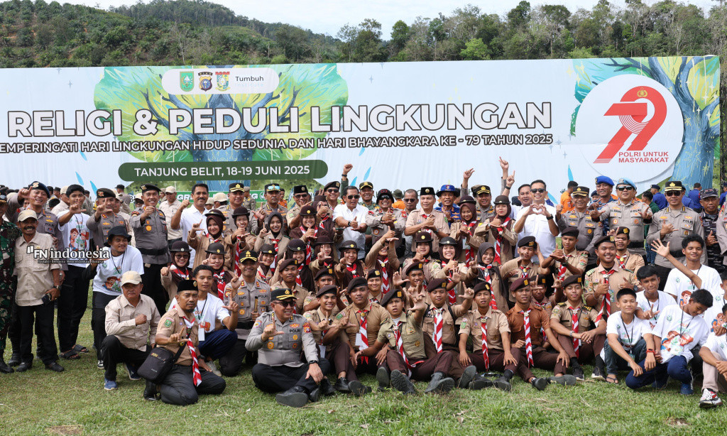 Sinergi Hijau, Polda Riau Gelar Upacara Lingkungan Hidup di Tengah Alam Tanjung Belit