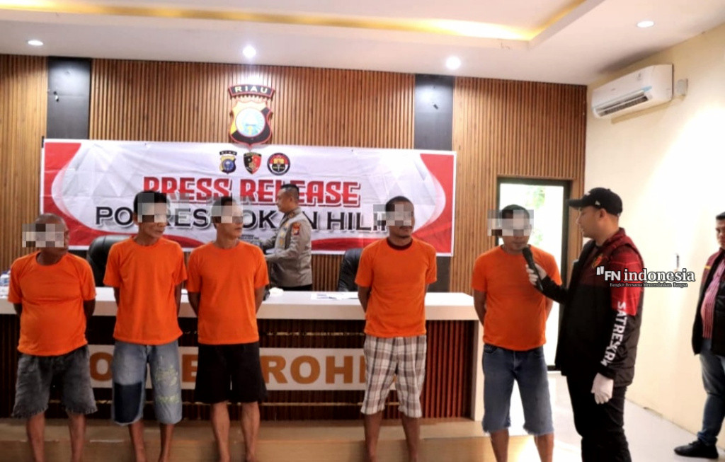 Polres Rokan Hilir Berhasil Bongkar Kasus Besar Perambahan dan Pembakaran Hutan, 5 Pelaku Ditangkap