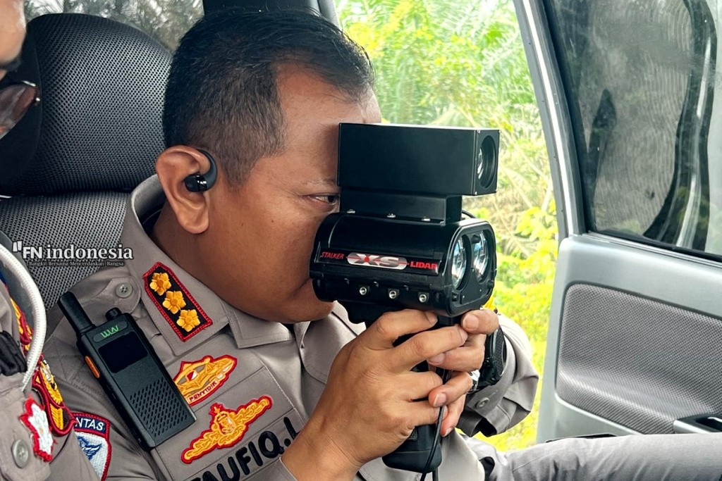 Ops Lancang Kuning 2025, Ditlantas Polda Riau Tindak 15 Pelanggar di Tol dengan Speed Gun