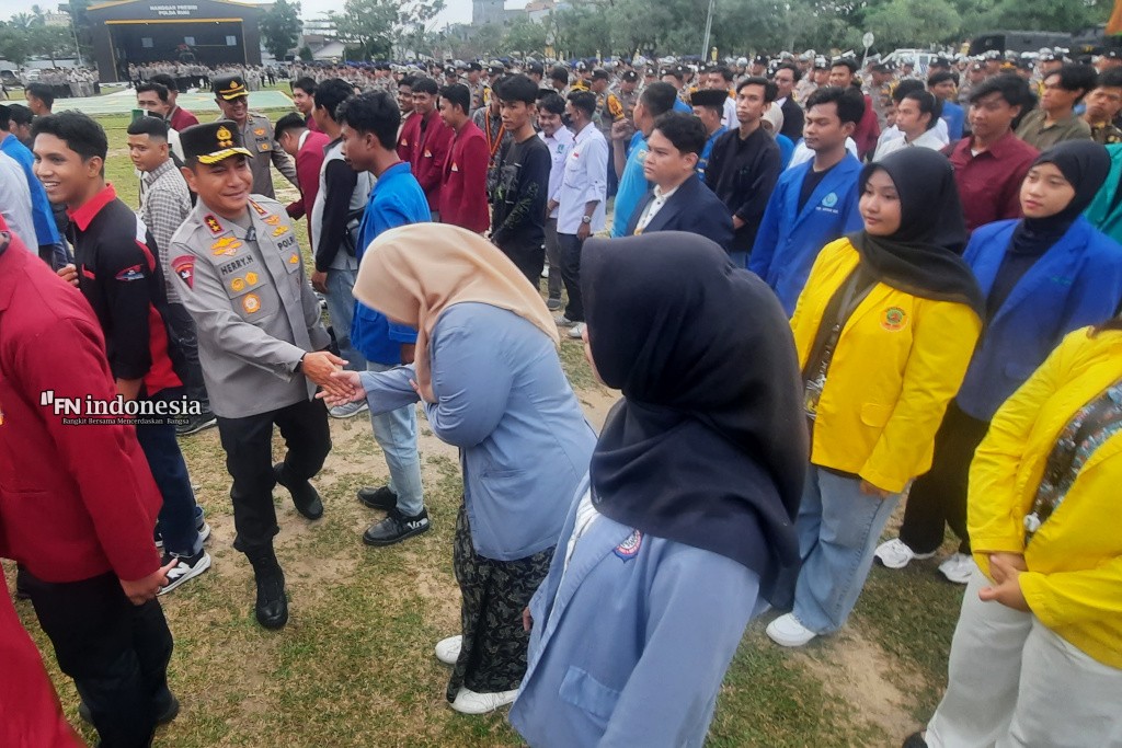 Kapolda Riau Pimpin Apel Kolaborasi Agen Lingkungan Mahasiswa dan Bhabinkamtibmas Menuju Green Policing, Ini Amanatnya