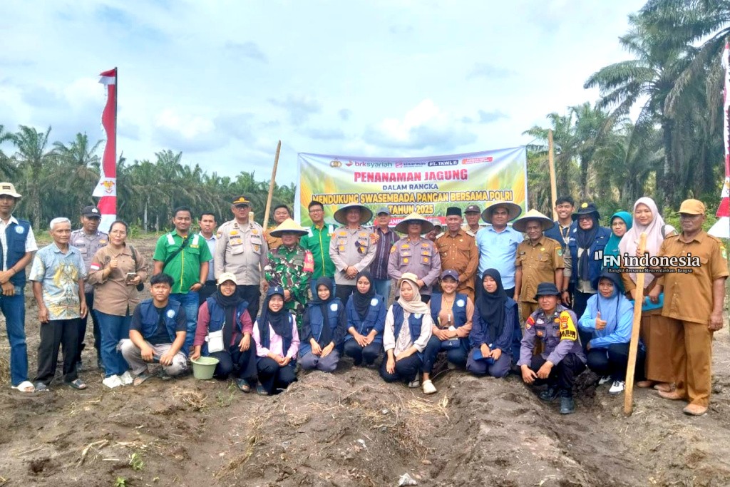 Polsek Kandis Gandeng Kelompok Tani Garut Mandiri Tanam Jagung untuk Dukung Ketahanan Pangan