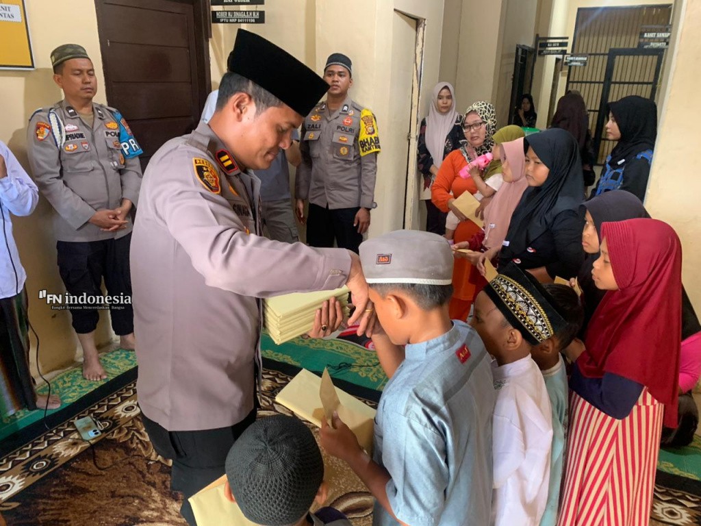 Kapolsek Batu Hampar Gelar Doa Bersama dan Santunan Anak Yatim di Mako Polsek