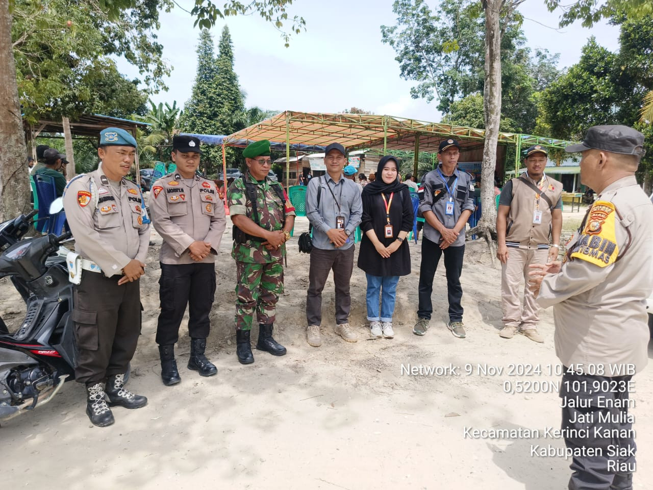 Sinergi TNI-Polri dan Panwaslu, Polsek Kerinci Kanan Wujudkan Pilkada Siak yang Aman dan Kondusif