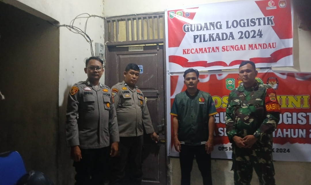 Polsek Sungai Mandau: Pengamanan Gudang Logistik Pilkada Berjalan Aman dan Kondusif