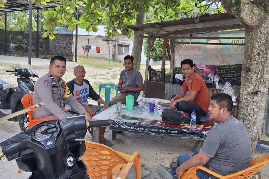 Polsek Pujud Sosialisasikan Cooling Syatem Pilkada Damai ke Warga Tanjung Medan