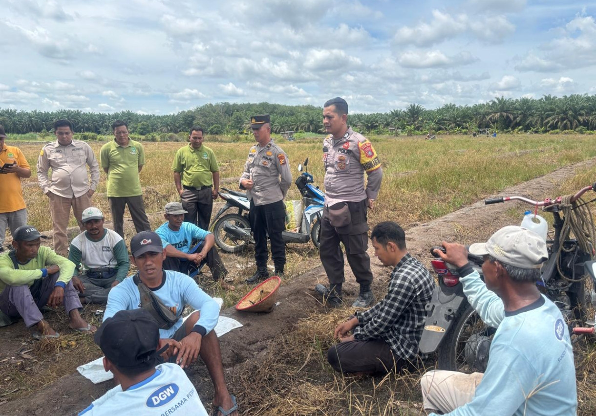 Gelar Cooling System Bersama Warga Desa, Ini Pesan Polsek Kepenuhan