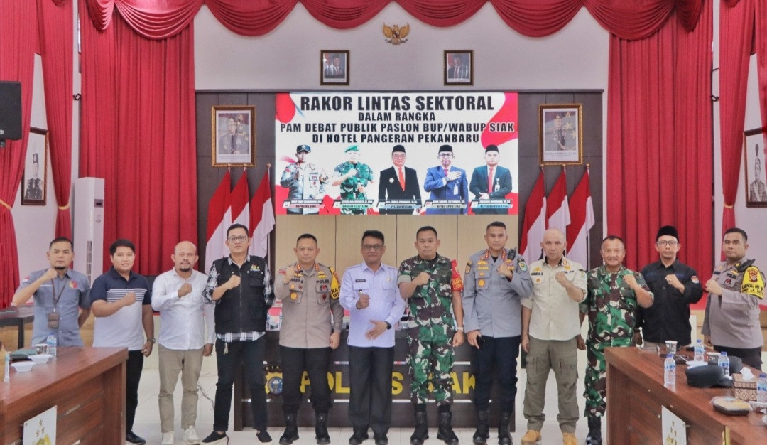 Polres Siak Gelar Rapat Pengamanan Debat Publik Paslon Bupati dan Wakil Bupati