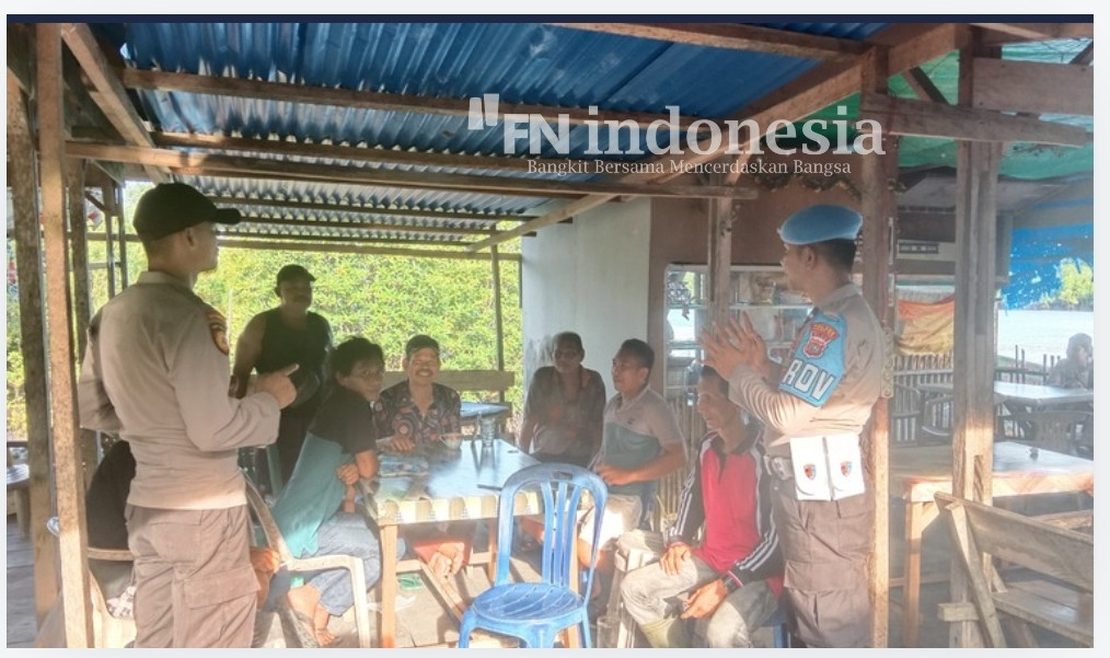 Ciptakan dan Wujudkan Pemilu Damai 2024 : Polsek Teluk Belengkong Lakukan Cooling System Ops Mantap Praja Lancang Kuning 2024