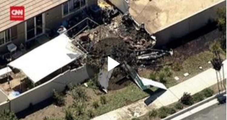 Pesawat Pribadi Seruduk Rumah di California
