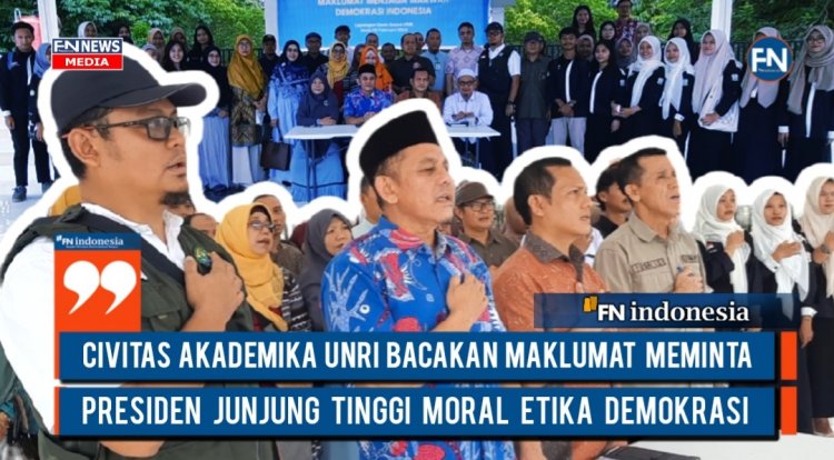 Civitas Akademika UNRI Bacakan Maklumat Meminta Presiden Junjung Tinggi Moral Etika Demokrasi