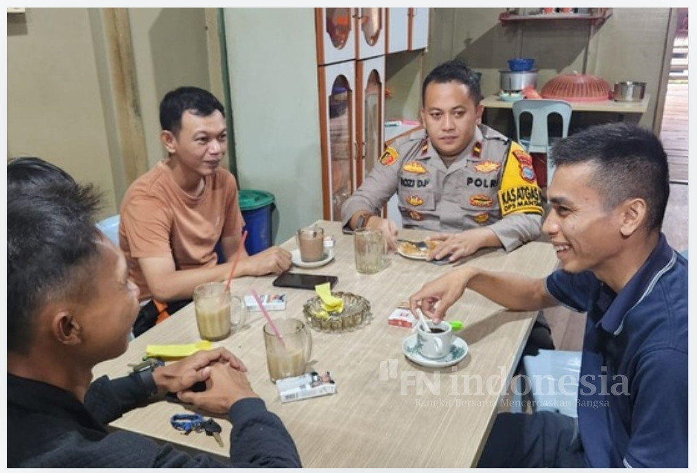 Ngopi Santai Bersama Tokoh Pemuda Millenial, Kapolsek Concong Ajak Milenial Ciptakan dan Wujudkan Pemilu Aman, Damai dan Kondusif
