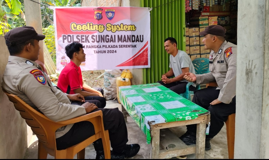 Polsek Sungai Mandau Gelar Cooling System Jelang Pilkada 2024, Jaga Kamtibmas Kondusif