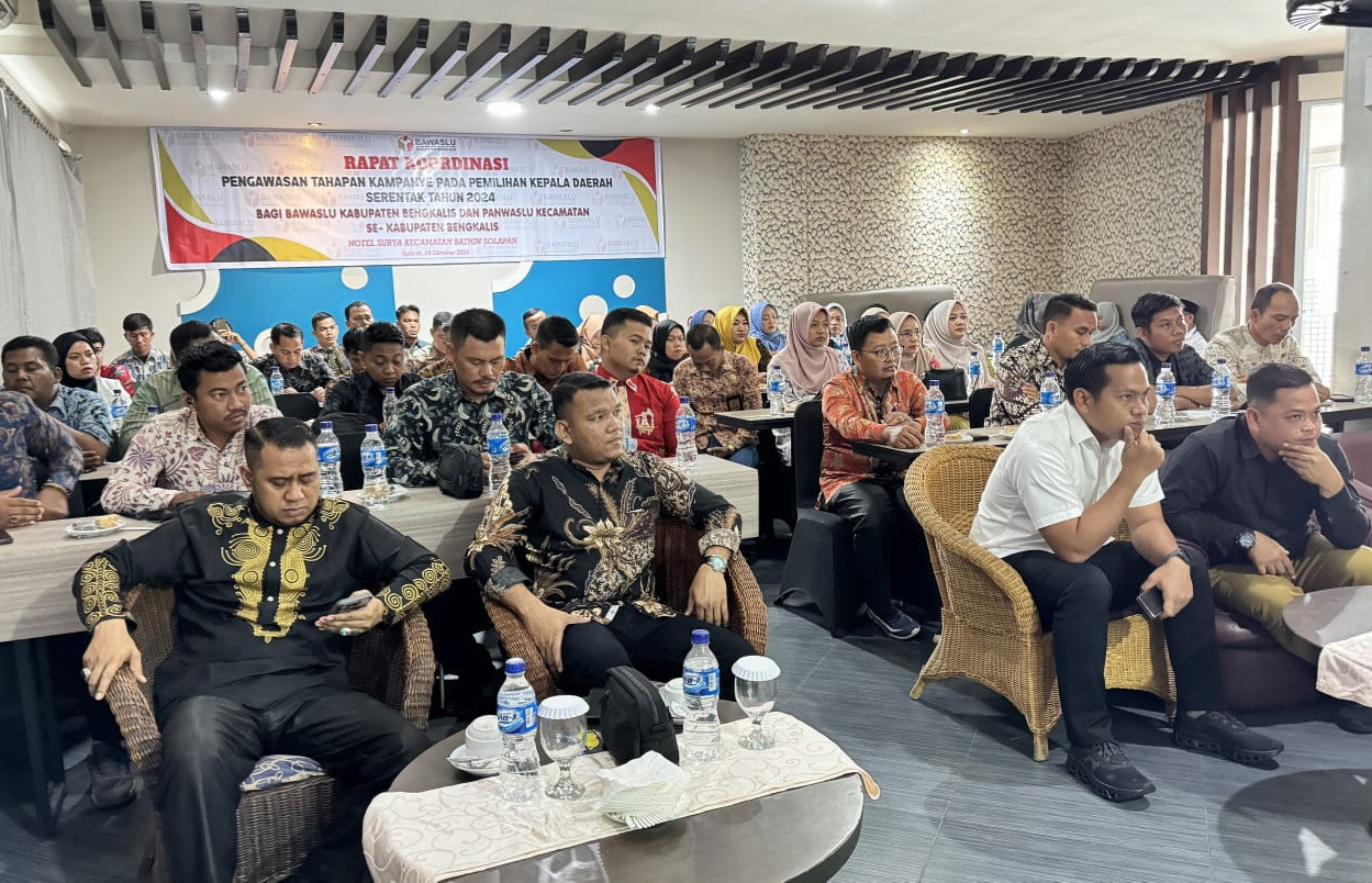 Rapat Koordinasi Sentra Gakkumdu Bengkalis Digelar Untuk Pengawasan Kampanye Pilkada