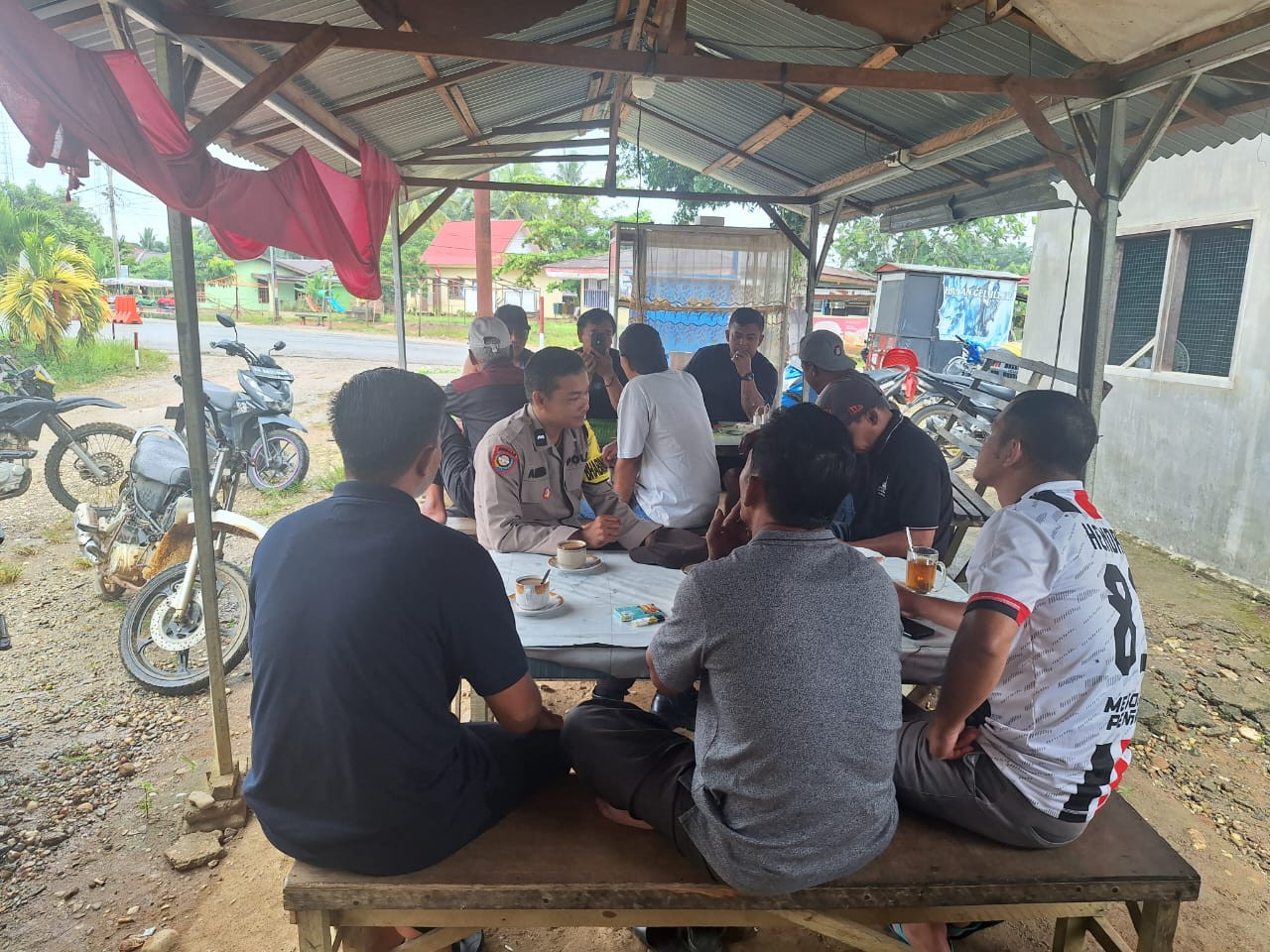 Wujudkan Pemiliu Damai dan Sejuk, Personil Polsek Rambah Hilir Colling System dan Sambang DDS