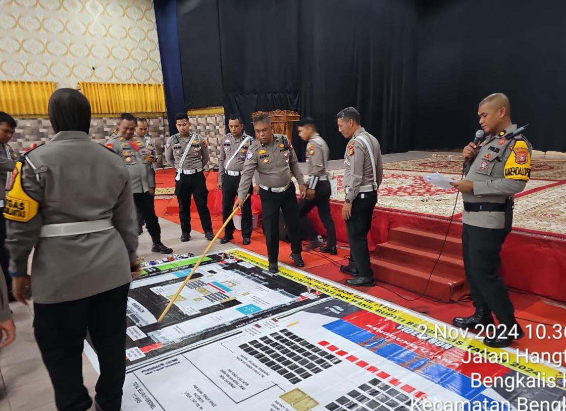 Gladi Pengamanan Debat Publik Pertama Paslon Bupati Bengkalis Berjalan Sukses