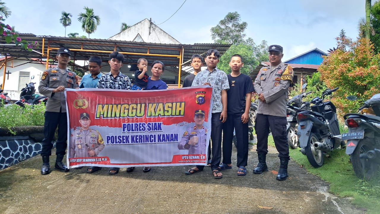 Polsek Kerinci Kanan Gelar Minggu Kasih di Gereja Wilayah Kecamatan Kerinci Kanan