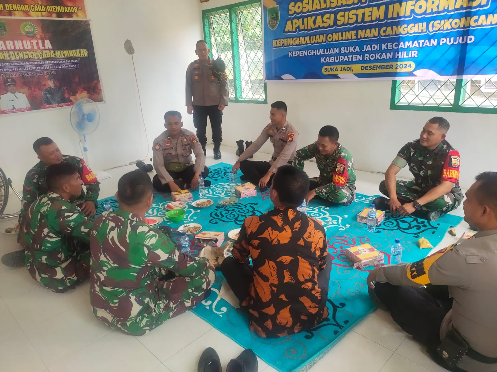 Paska Ops Lilin, Polsek Pujud Gelar Patroli Sinergitas bersama TNI