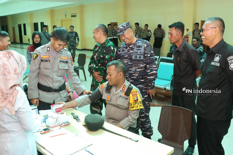 HUT ke-73 Div Humas Polri, Polres Kep Meranti Gelar Donor Darah bersama TNI dan Rekan Pers 
