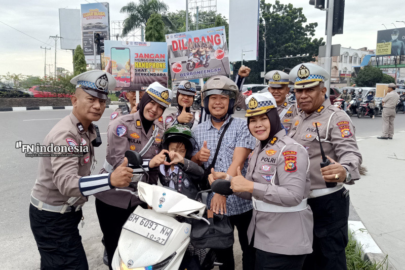 Ditlantas Polda Riau Gelar Kampanye Keselamatan Berlalu Lintas Bersama Masyarakat Pekanbaru